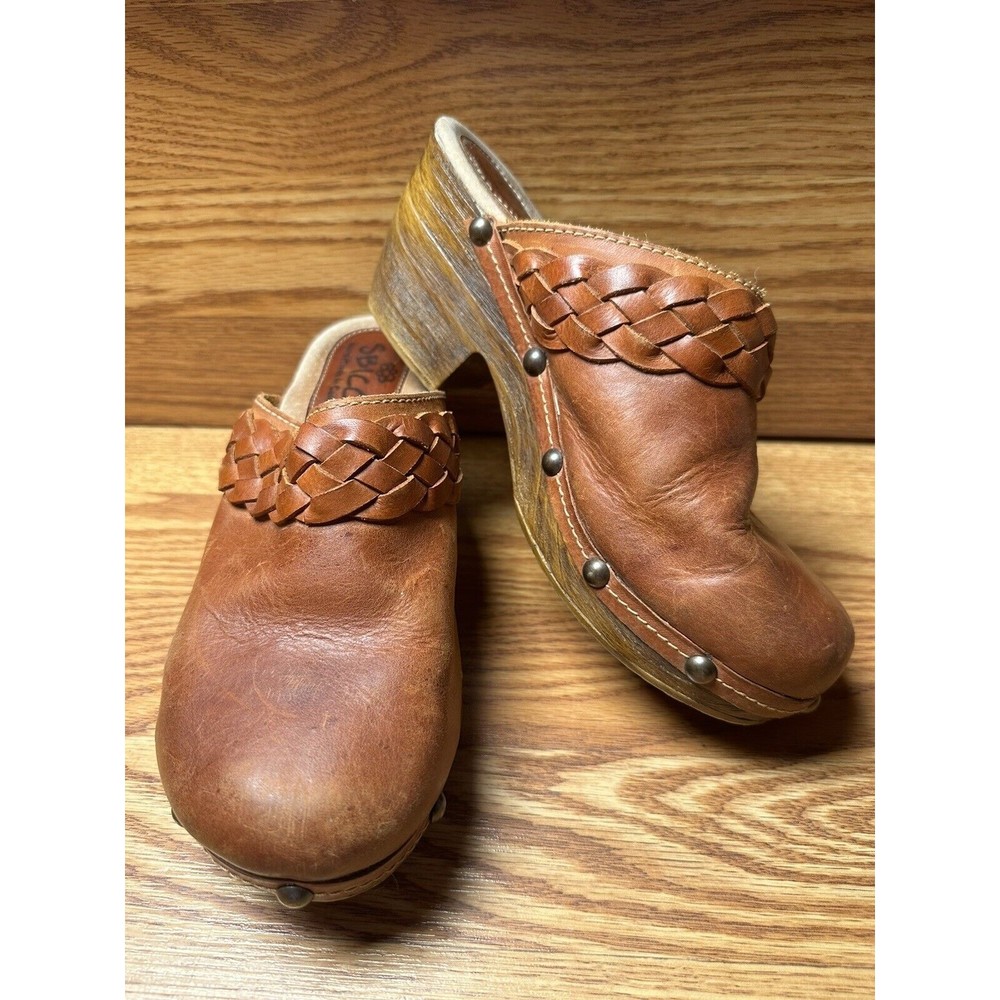 SBICCA Hardin Wedge Sandal Tan Women's Size 8 Braided Leather Handmade